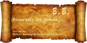 Besenyődi Balda névjegykártya